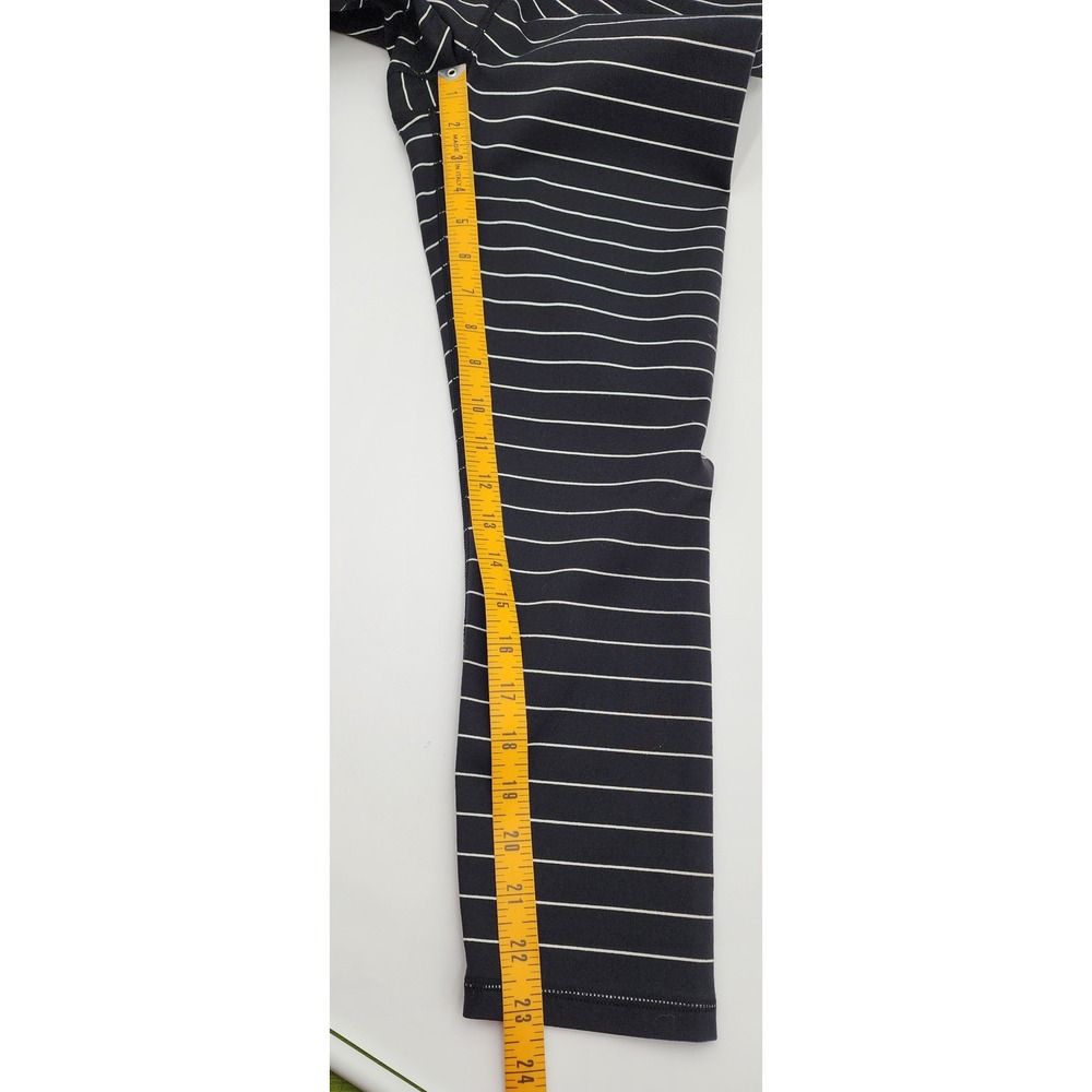 Glyder Striped Activewear Set Womens Large Black White Crossback Yoga EXC - Picture 14 of 16